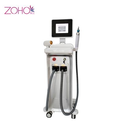 China Anti-puffiness 2 in 1 laser beauty machine 808nm diode laser hair removal carbon peeling ND YAG laser tattoo removal for sale