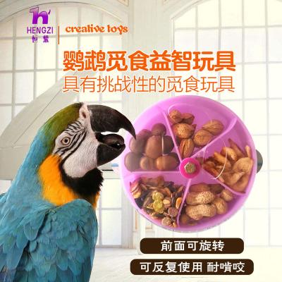 China Viable Pet Bird Feeder Parrot Toys Roll Snack Basin Pet Bowl Cage Accessories for sale