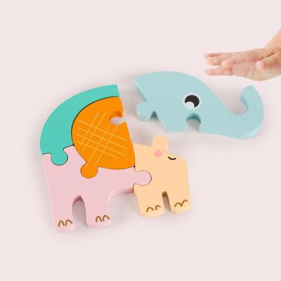 China Toy Montessori Educational Learning Toys Slide Puzzle Kids Tangram Alphabet 3d Custom Animal Wooden Puzzles For Baby for sale