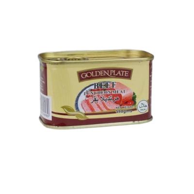 China 198g Preservatives Canned Beef Luncheon Meat for sale