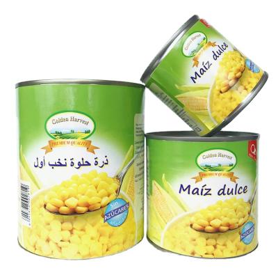 China Canned Corn 130g, 184g, 284g, 312g, 340g, 400g, 425g, 567g, 800g, 850g, 2125g, 2500g, 2840g for sale