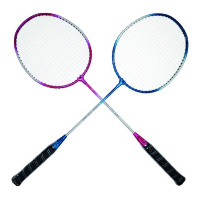 China Pop Customized Logo High Quality Steel Badminton Racket Game for sale