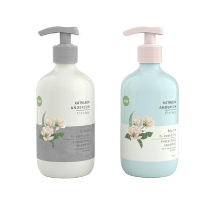 China Customized BPA Free Label 300ml 500ml Shampoo Bottle PET Plastic Lotion Spray Bottle With Pump Cap Hand Sanitizer Container for sale