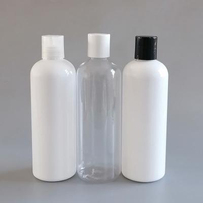 China Clear White Flip Top Cap Toner Bottle PET PACKAGING 300ml BEAUTY Lotion Container Cosmetic Liquid Soap Plastic Bottles With Lid for sale