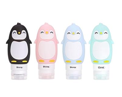 China Personal Care Creative Cute Shape 60ml 90ml Portable Travel Bottles Set Leak Resistant Silicon Squeezable Tubes Travel Size Toiletries Containers for sale