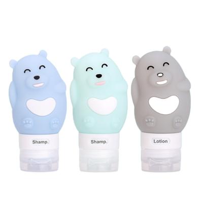 China Personal Care 60ml Travel Bottles Refillable Silicone Travel Containers Squeezable Travel Tube Sets Cosmetic Toiletry Containers For Shampoo for sale