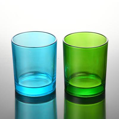 China China Stock 300ml 8oz Home Clear Round Bottom Sample Decoration Candle Glass Jar for sale