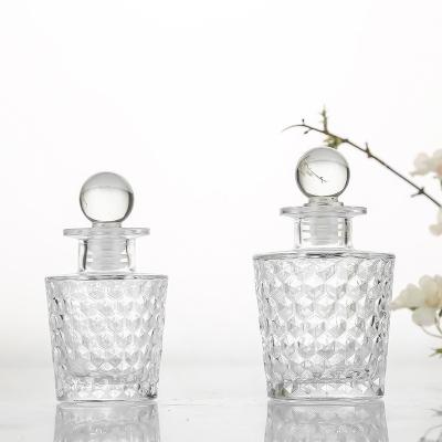 China Premium Quality Cosmetic Reed Diffuser Glass Bottle Luxury Empty Aroma Frosted for sale