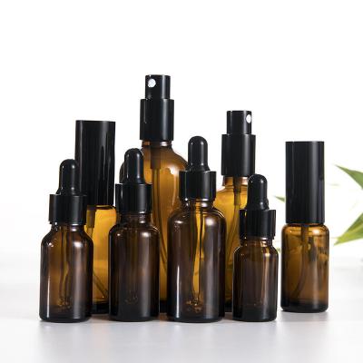 China Cosmetic Hot Sale Essential Oil Extraction Serum Bottle Clear Glass Dropper Bottle for sale