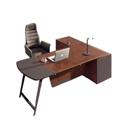 China High-End Luxury Wood End Extendable Executive Office Desk Boss Office Boss Desk for sale