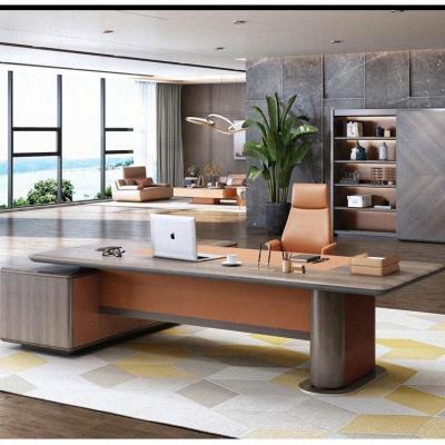 China China Office Furniture High Quality Modern Luxury Modern Office Building L Shape Melamine Desk Large for sale