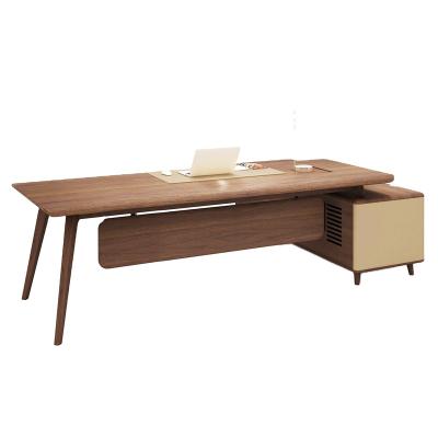 China Luxury Solid Modern Extendable Wooden Executive Office Boss Table 2.6m for sale