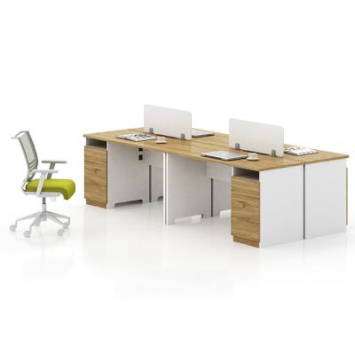 China Gokeng Modern Design 4 Person Contemporary Office Workstation Modern Office Compartments For Staff for sale