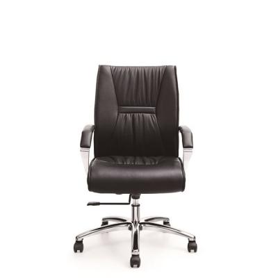 China Adjustable Modern Leather Office Furniture Leather Office Chair Swivel Office Chair (Height) for sale