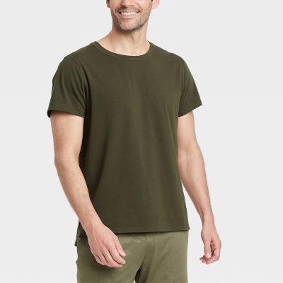 China Breathable Most Popular 100% Custom Logo Cotton Tank Top Olive Green Mens Street Wear T-Shirts for sale