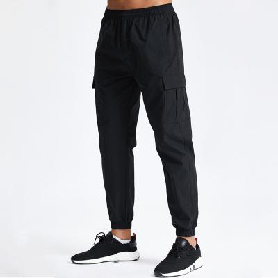 China Anti-pilling Streetwear Men Summer Solid Breathable Sweatpants Light Weight Ankle-Length Casual Slim Trousers for sale