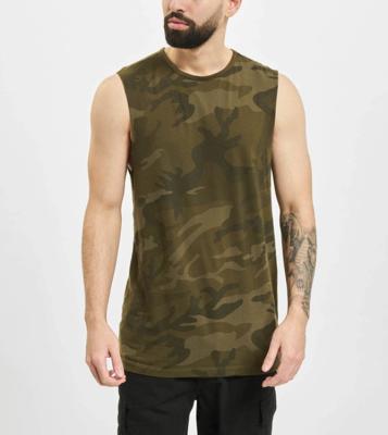 China Manufacturer Breathable Bodybuilding Custom Logo Fitness Workout Gym Camo Fail Top Men for sale