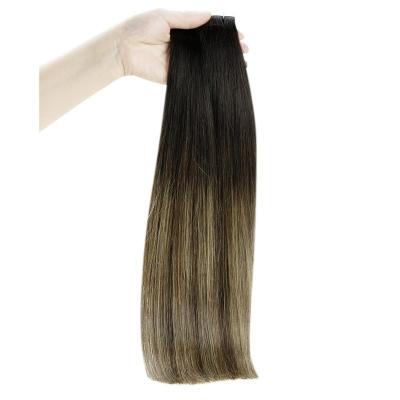 China Silky Straight Double Wave Straight Pulled Remy Tape Hair Extension With Various Texture And Color Hair for sale