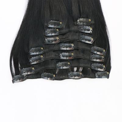 China Silky Straight Wave Brazilian Straight Hair Can Be Customized Hot Selling Human Clip In Hair Extensions for sale