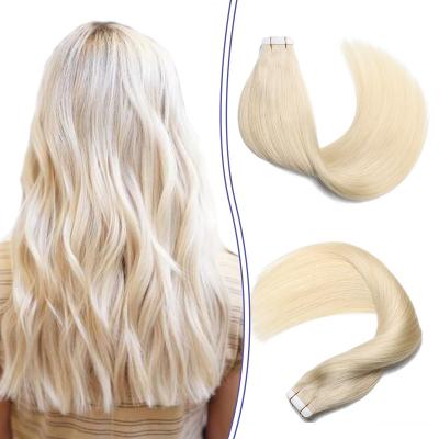 China Silky Straight Wave Grade 8A Aqua Tape Hair Extensions 16 Inch To 22 Inch for sale