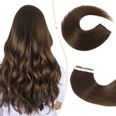 China Xinda Silky Straight European Double Wave Hair Tape Russian Pulled Hair Extension, Remy Tape In Hair Extension Natural High Quality for sale