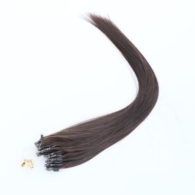 China Silky Straight Wave XDhair 50grams 50strands per bag prebonded darker brown color 2 thick micro ring loop ring thick virgin hair extensions for sale