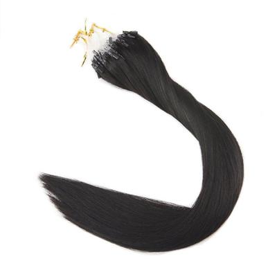 China Good Quality Silky Straight Wave Full Cuticle Aligned European Micro Virgin Remy Human Hair Micro Loop Ring Hair Loop Hair Extensions for sale