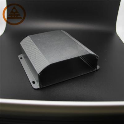 China Black Anodized Aluminum Profiles Sandblasted / Brushed Pre Finish for sale