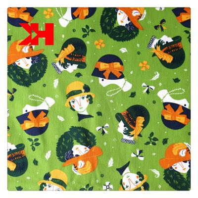 China Shrink-Resistant Fashion Make To Order Girls 100% Cotton Sateen Print Printed Fabric Cotton Sateen for sale