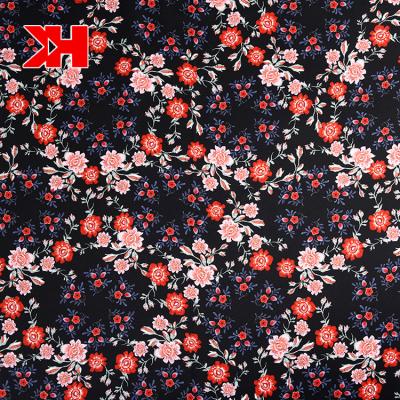 China Hot Selling Organic Kahn Design Polyester Chiffon Chiffon Dress Fabric Smooth Print Fabric Organic Floral Fabric for sale