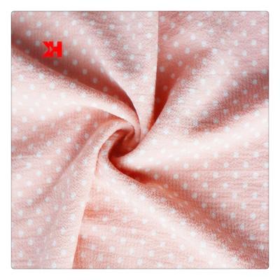 China Sustainable Pink Bubble Chiffon Designer 100% Polyester Printed Textiles And Fabrics For Garments for sale