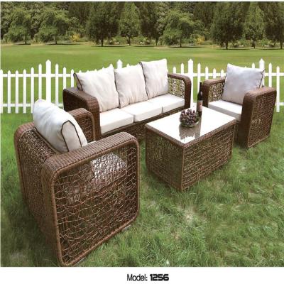 China Factory Traditional Rattan Outdoor Sofa Rattan Sofa Bench Synthetic Rattan for sale