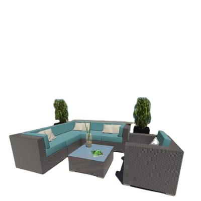 China Outdoor Furniture Sofa Set Modular Outdoor Royal U Meble Modular Sectional Time Ogrodowe for sale