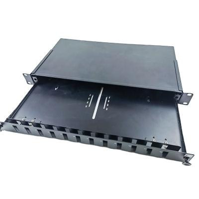 China Abalone (Data Center) Rack Mount Fiber Optic Terminal Box SC 12 Cores Fiber Optic Patch Panel for sale