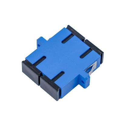 China Hot Selling Blue Simplex Fiber Distribution Frame Abalone SC UPC Single Mode Fiber Optic Adapter for sale