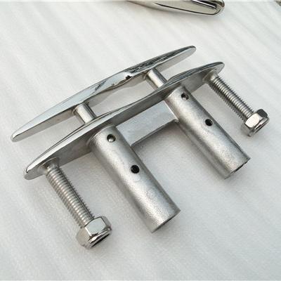 China Marine Factory Supply Boat Accessories Stainless Steel Boat Ties Cast Iron Noise Cleat for sale