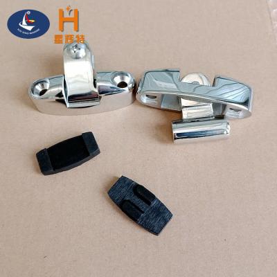 China Marine Boat Hardware Boat Bimini Top Fitting Swivel Deck Hinge With Rubber Pad for sale