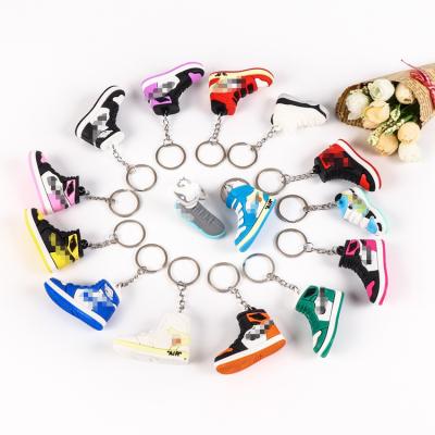 China soft & Wholesale Durable Mini Rubber Sneaker Keyring 350 3D Air PVC Shoe Stocked Key Chain for sale