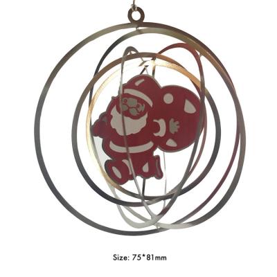 China High Quality Custom Brass Etched 3D Metal Christmas Hanging Decor Christmas Decoration Low MOQ for sale