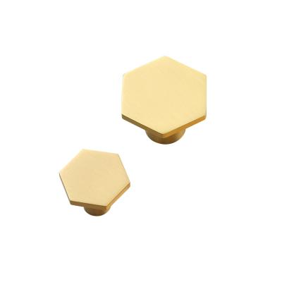 China Modern Wholesale Hot Selling Solid Brass Metal Cabinet Door Wardrobe Dresser Knob for sale