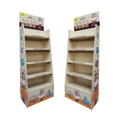 China Eco - Friendly Corrugated Cardboard Floor Show CMYK Funko Pop Cardboard Display Stand for sale