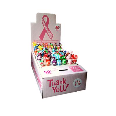 China Hot Sale China Manufacture Candy Box Cardboard Lollipop Donation Corrugated Paper Box For Advertising Or Promotion for sale