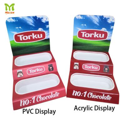 China Customized Retail Store Display High Quality Acrylic Counter Pvc Box For Chocolate for sale