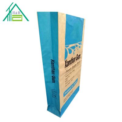 China White 4 Ply Kraft Paper Bag Recyclable Packaging Paper Bag For Cement Flour Chemical Agriculture Laminated Valve Paper Bag for sale