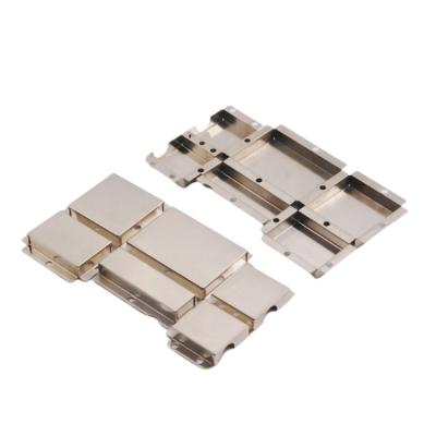 China Anti-signal interference customized continuous stamping electronic component parts metal construction material shielding cover for sale