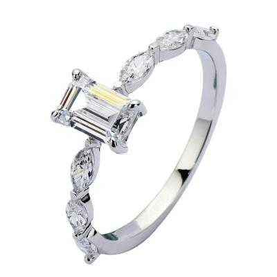 China Romantic Customize New Design Promise 925 Lady Ring Wedding Fashion Jewelry Split Rings for sale