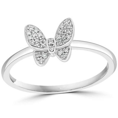 China FASHIONABLE Hot Selling 925 Butterfly Couple Ring Silver Butterfly Ring For Women Zircon Jewelry Set for sale