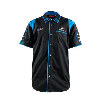 China Custom Short Sleeve F1 Car Racing Shirt 100% Polyester Breathable Motocross Shirts for sale