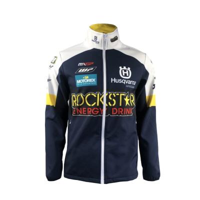 China 18. Mensen aangepaste geborduurde Softshell Racing Jacket voor Motorcycle Auto competities Te koop