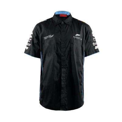 China Custom Logo Print Black Motorcycle Top for S-XL Casual and Breathable Team Clothing for sale